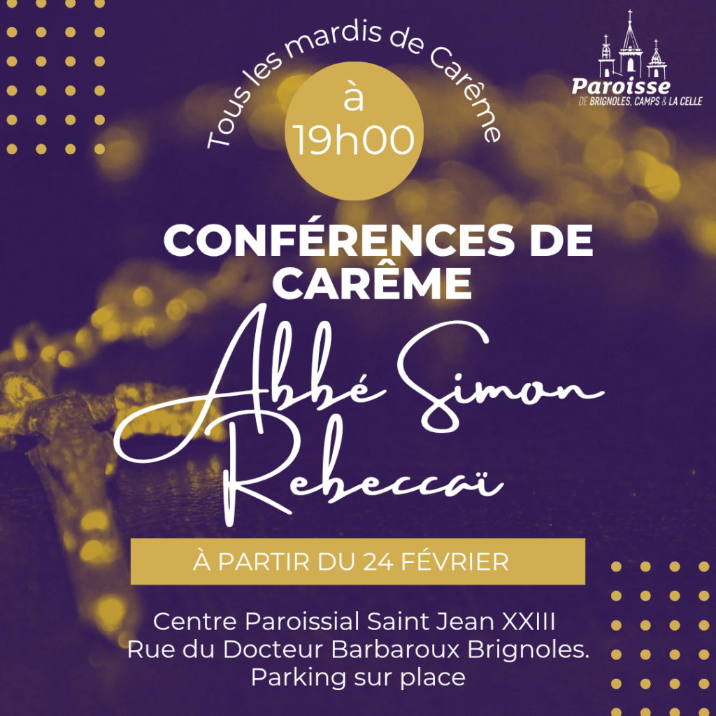 conférence de carême avec la paroisse de brignoles