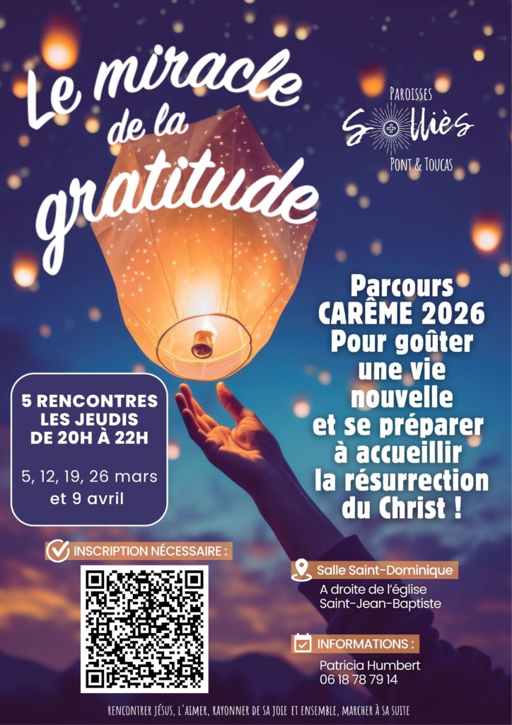 Parcours Carême Le Miracle de la Gratitude avec les paroisses de Solliès